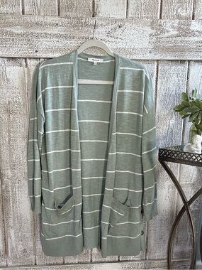Madewell Striped Marlton Side Button Cardigan